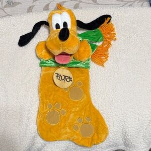 Disney Pluto Dog Stocking - Orange and Black